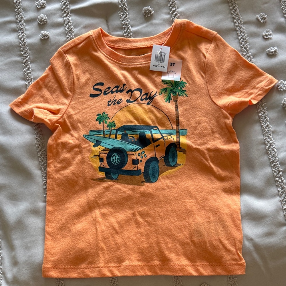 Old Navy Kids Orange Tee - Sea the Day